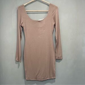 Naked Wardrobe Desire Doble Scoop Snatched Mini Dress . Size Medium New